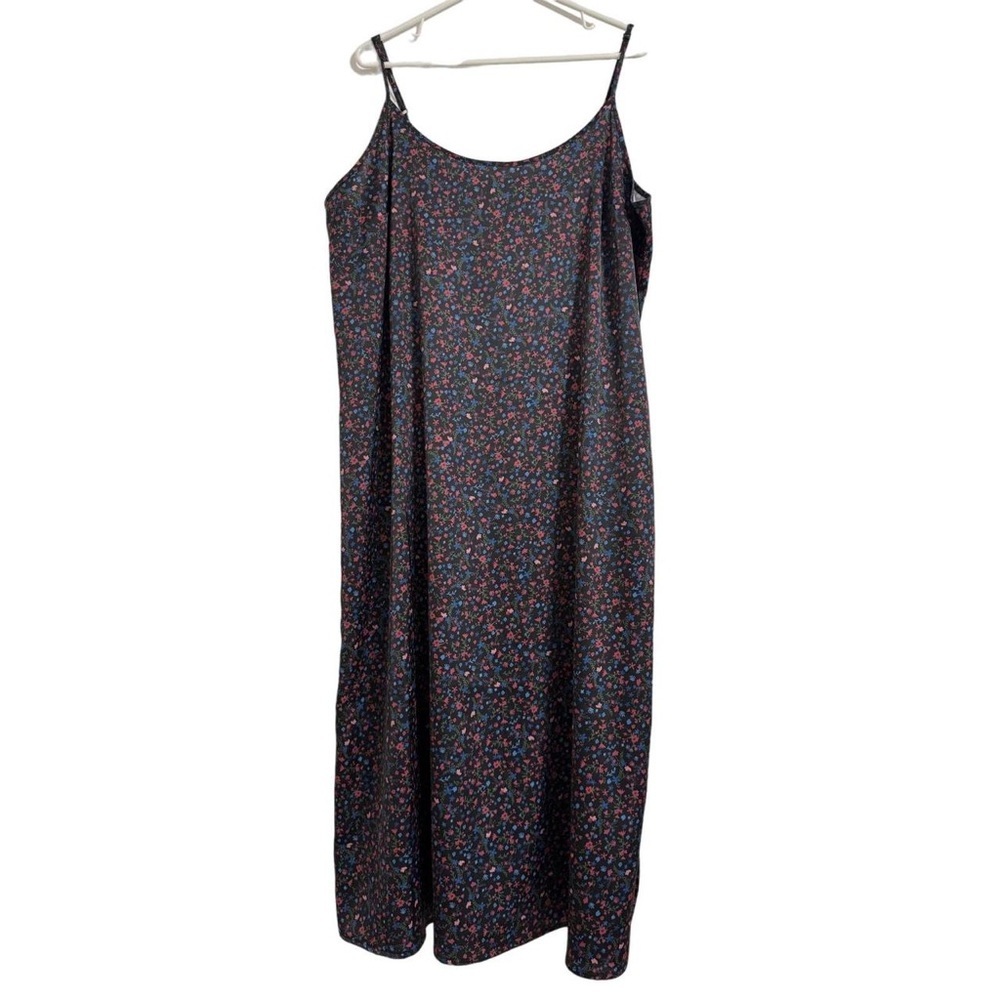 Eloquii Black Floral Slip Dress, Size 20